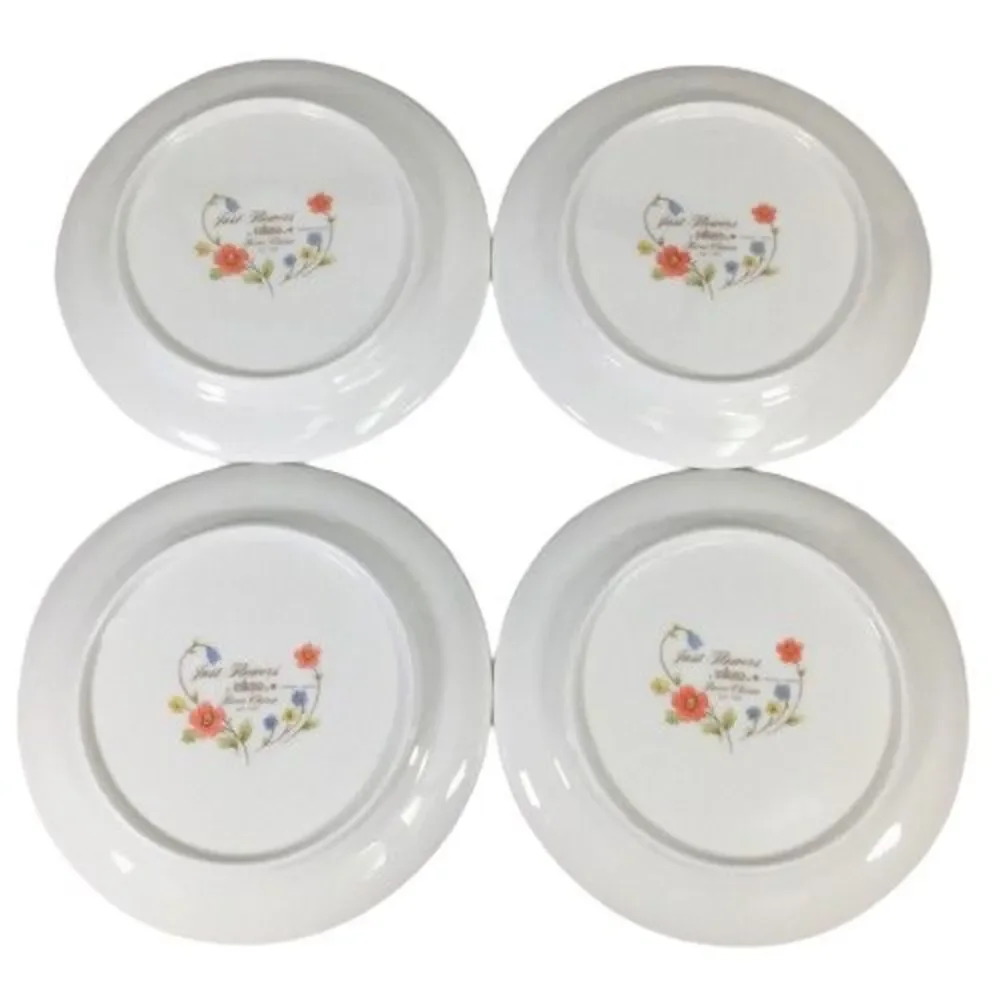 Set of 4 Just Flowers Mikasa Bone China Salad Bread Dessert Plates 6.5
